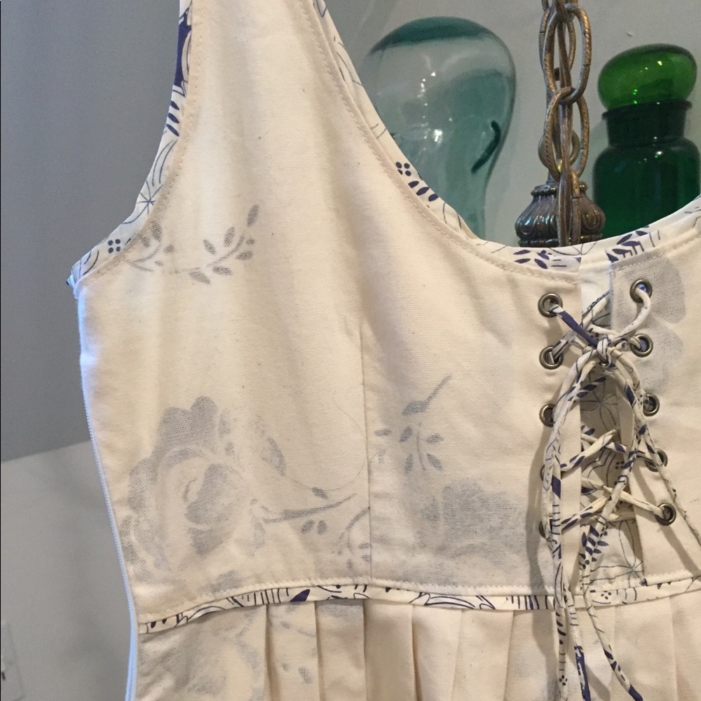 Anthropologie cotton and silk dress